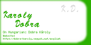 karoly dobra business card